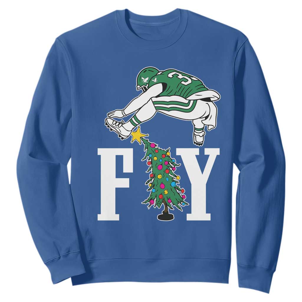 Christmas Philly Lover Sweatshirt Barkley Backwards Hurdle Xmas Tree TS10 Royal Blue Print Your Wear