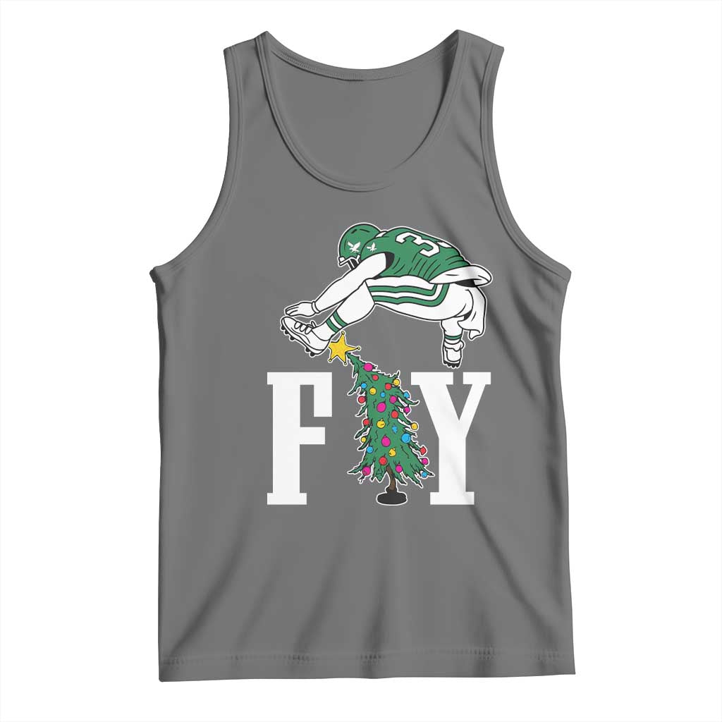 Christmas Philly Lover Tank Top Barkley Backwards Hurdle Xmas Tree TS10 Black Heather Print Your Wear