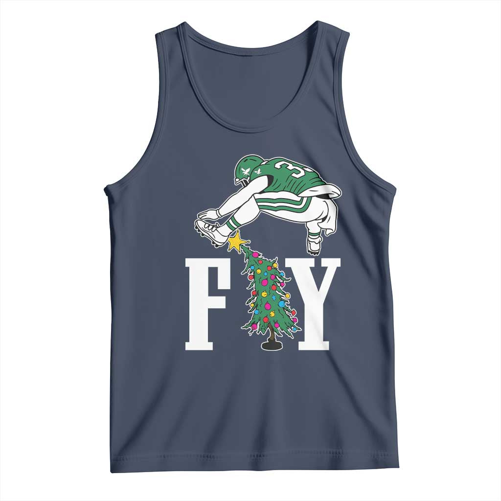Christmas Philly Lover Tank Top Barkley Backwards Hurdle Xmas Tree TS10 Navy Print Your Wear