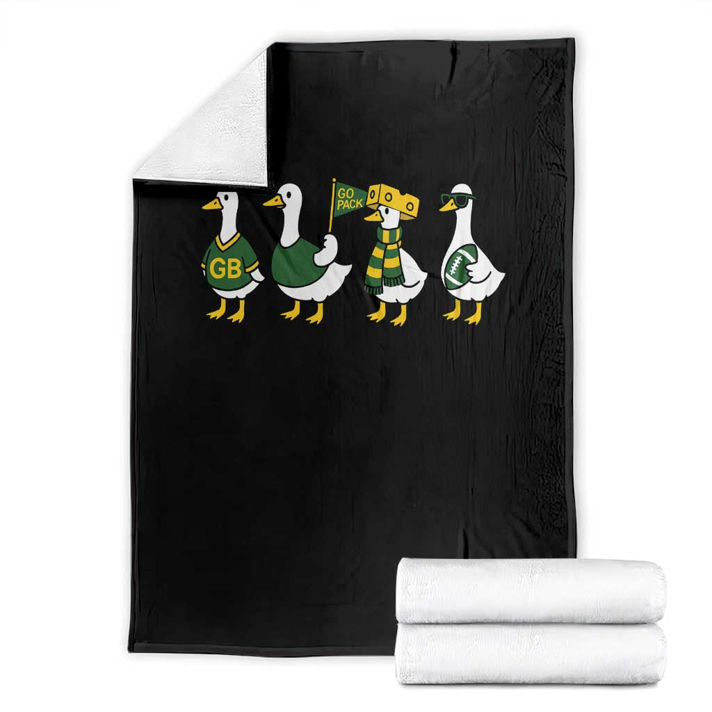 Vintage GB Goose Throw Blanket Funny Silly Gooses Football TS10 Black Print Your Wear
