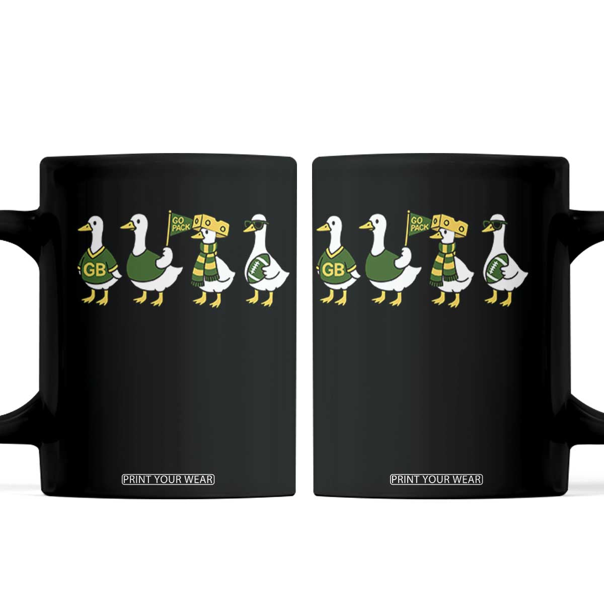 Vintage GB Goose Coffee Mug Funny Silly Gooses Football TS10 Black Print Your Wear