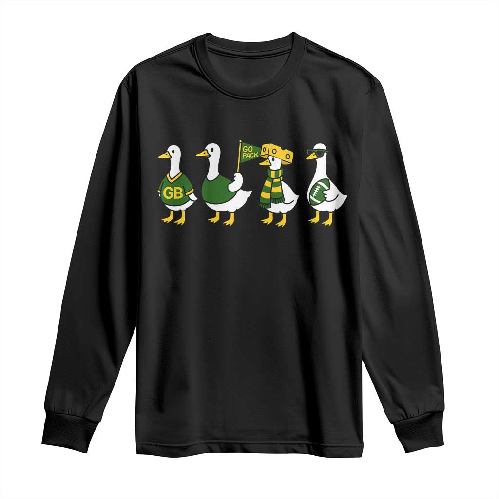 Vintage GB Goose Long Sleeve Shirt Funny Silly Gooses Football TS10 Black Print Your Wear
