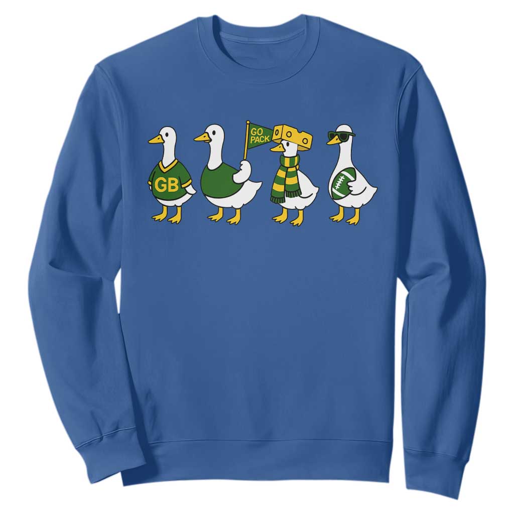 Vintage GB Goose Sweatshirt Funny Silly Gooses Football TS10 Royal Blue Print Your Wear