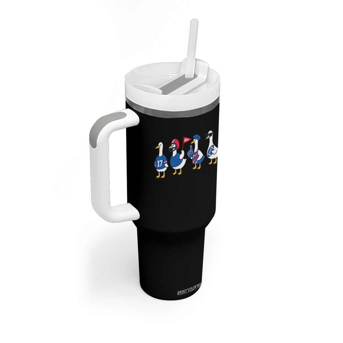BFB Goose Tumbler With Handle Funny BFB Sports Fan Silly Gooses TS10 Print Your Wear