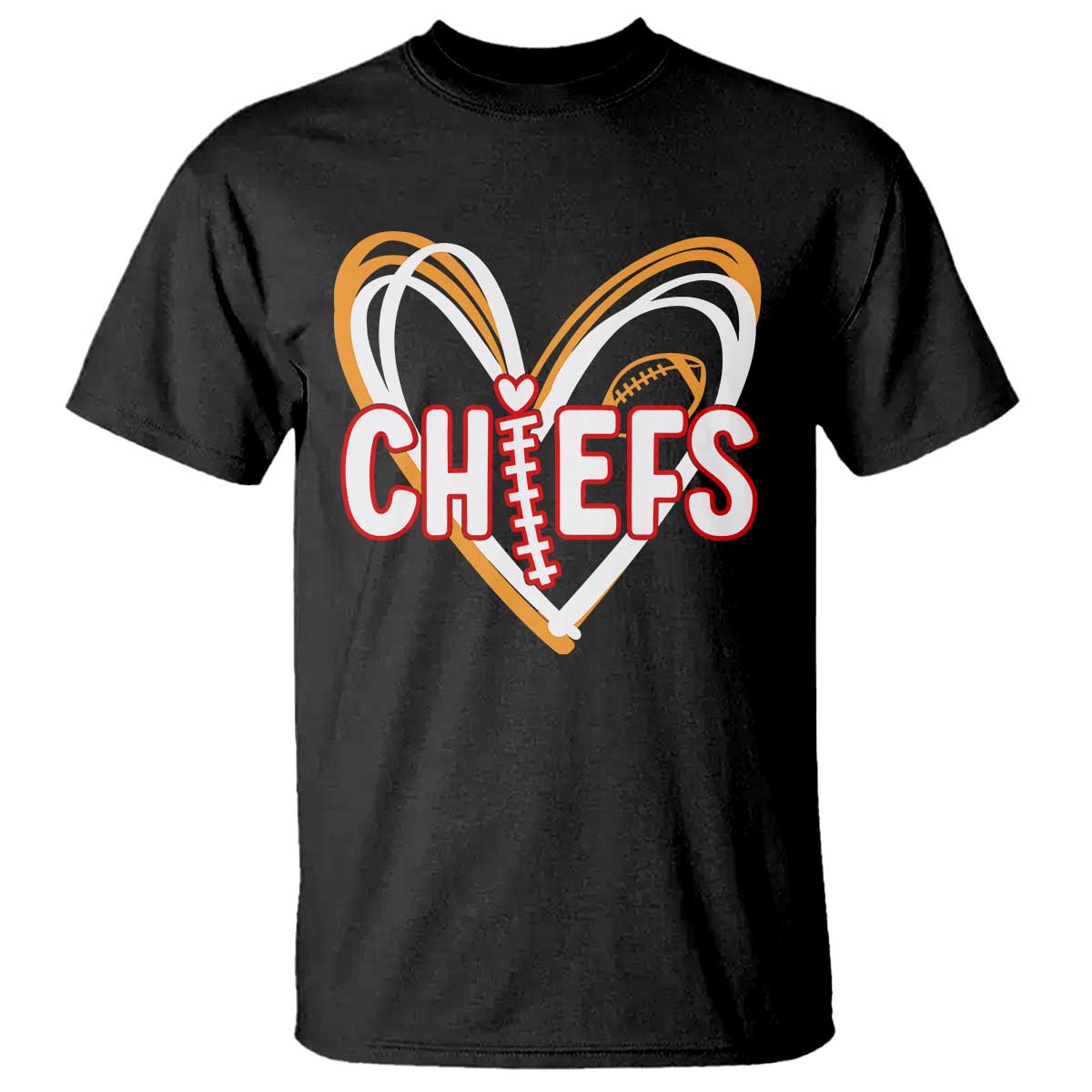 KC Game Day T Shirt Retro Sports Fan Football Team Heart Graphic TS10 Black Print Your Wear
