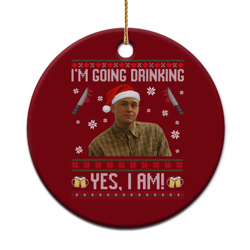 Charlie Hunnam Ed Gein Ugly Christmas Ceramic Ornament Monster Movie I'm Going Drinking TS10 1pc Red Print Your Wear