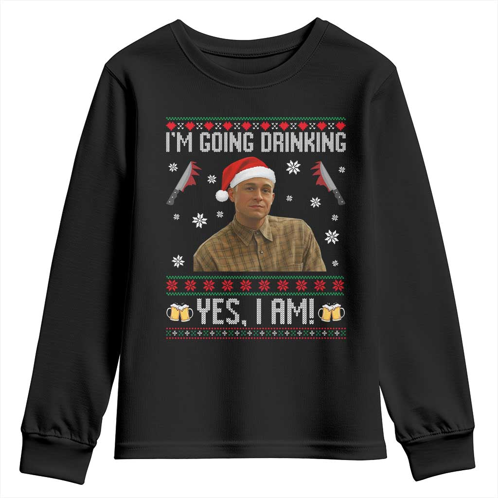 Charlie Hunnam Ed Gein Ugly Christmas Youth Sweatshirt Monster Movie I'm Going Drinking TS10 Black Print Your Wear