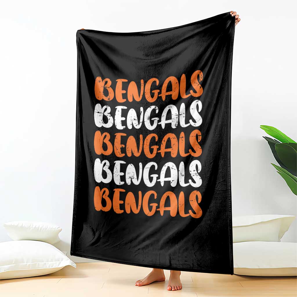 Vintage Bengal Throw Blanket Retro Novelty 90s Style TS10 Print Your Wear