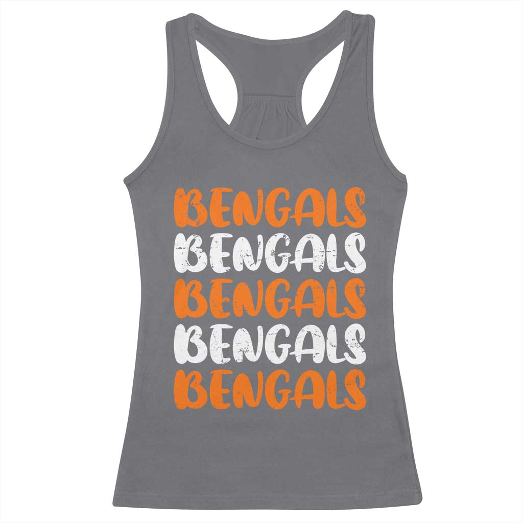 Vintage Bengal Racerback Tank Top Retro Novelty 90s Style TS10 Charcoal Print Your Wear