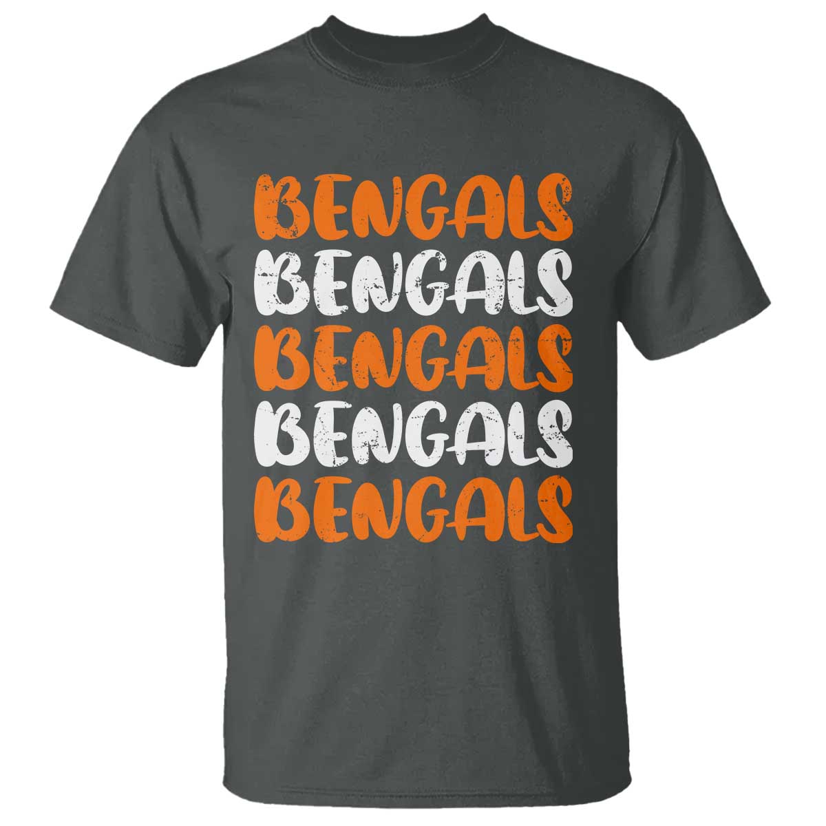 Vintage Bengal T Shirt Retro Novelty 90s Style TS10 Dark Heather Print Your Wear
