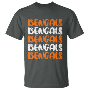 Vintage Bengal T Shirt Retro Novelty 90s Style TS10 Dark Heather Print Your Wear