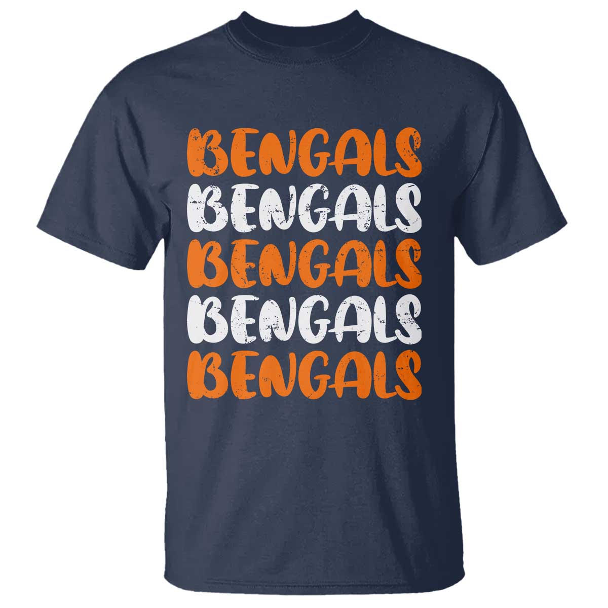 Vintage Bengal T Shirt Retro Novelty 90s Style TS10 Navy Print Your Wear