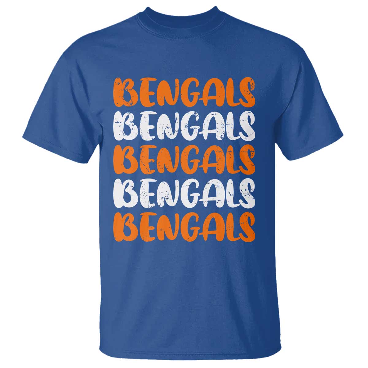 Vintage Bengal T Shirt Retro Novelty 90s Style TS10 Royal Blue Print Your Wear