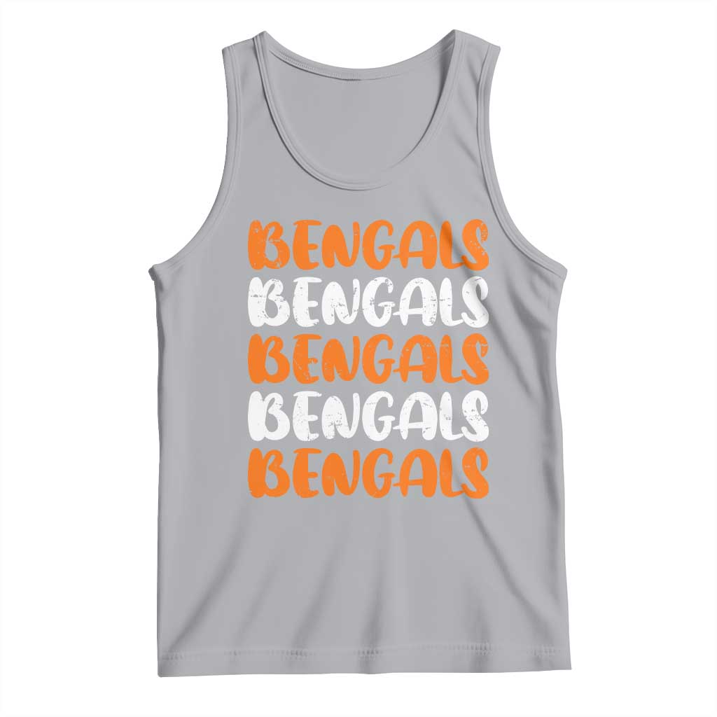 Vintage Bengal Tank Top Retro Novelty 90s Style TS10 Athletic Heather Print Your Wear