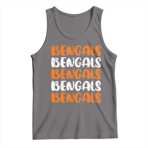 Vintage Bengal Tank Top Retro Novelty 90s Style TS10 Deep Heather Print Your Wear