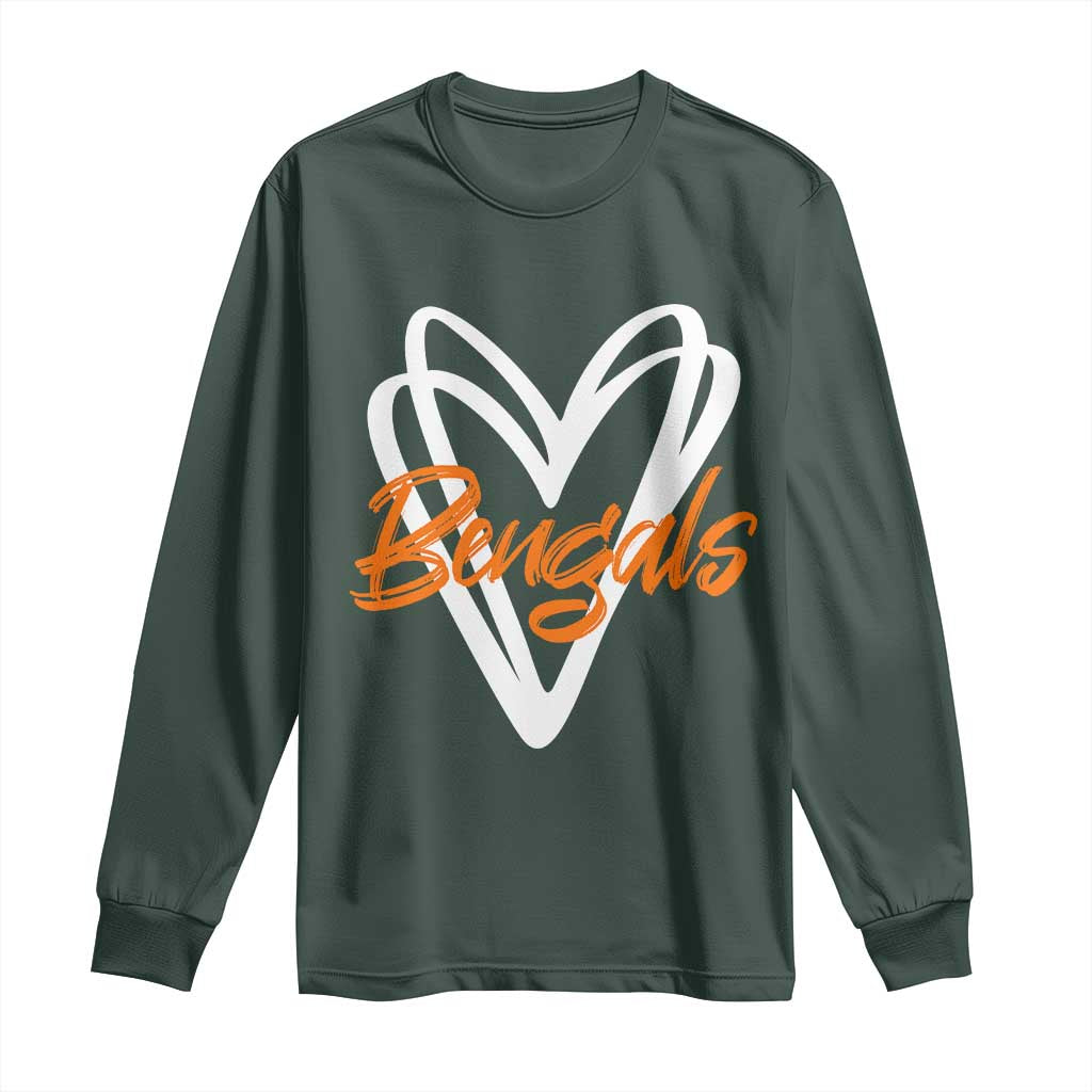 BFT Lovers Long Sleeve Shirt Inspirational Athletic Name Design Sports Fan TS10 Dark Forest Green Print Your Wear