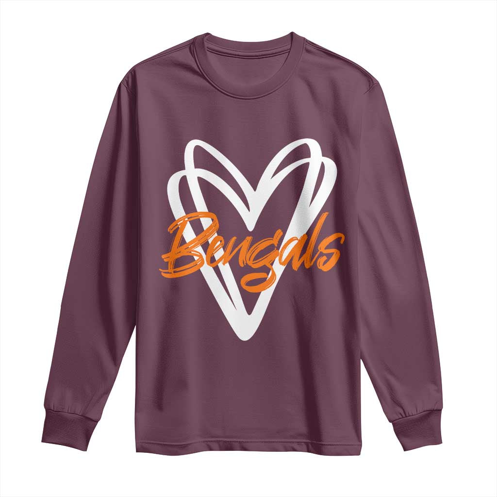 BFT Lovers Long Sleeve Shirt Inspirational Athletic Name Design Sports Fan TS10 Maroon Print Your Wear