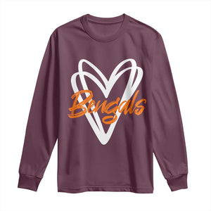 BFT Lovers Long Sleeve Shirt Inspirational Athletic Name Design Sports Fan TS10 Maroon Print Your Wear