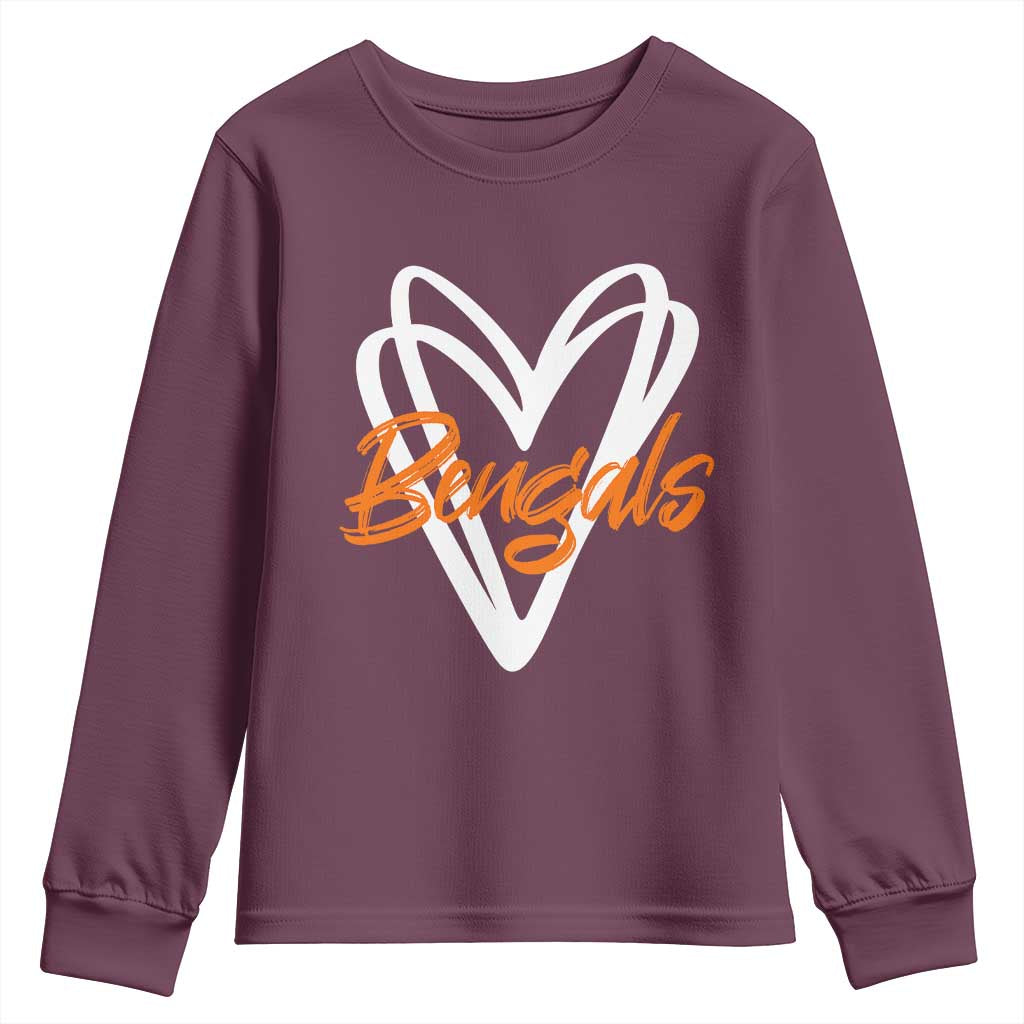 BFT Lovers Youth Sweatshirt Inspirational Athletic Name Design Sports Fan TS10 Maroon Print Your Wear