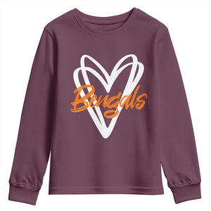 BFT Lovers Youth Sweatshirt Inspirational Athletic Name Design Sports Fan TS10 Maroon Print Your Wear