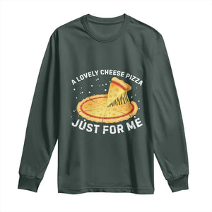 Funny Christmas Movie Long Sleeve Shirt Alone Kevin X-Mas Home A Lovely Cheese Pizza TS10 Dark Forest Green Print Your Wear