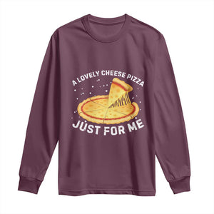 Funny Christmas Movie Long Sleeve Shirt Alone Kevin X-Mas Home A Lovely Cheese Pizza TS10 Maroon Print Your Wear