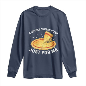 Funny Christmas Movie Long Sleeve Shirt Alone Kevin X-Mas Home A Lovely Cheese Pizza TS10 Navy Print Your Wear