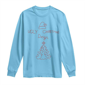 Funny Christmas Long Sleeve Shirt Ugly Tree Hand Drawn TS10 Sky Print Your Wear