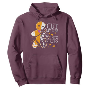 Gingerbread Christmas Hoodie Cut My Life Into Pieces Goth Black Aesthetics TS10 Maroon Print Your Wear