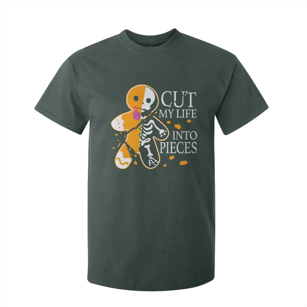 Gingerbread Christmas T Shirt For Kid Cut My Life Into Pieces Goth Black Aesthetics TS10 Dark Forest Green Print Your Wear