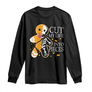 Gingerbread Christmas Long Sleeve Shirt Cut My Life Into Pieces Goth Black Aesthetics TS10 Black Print Your Wear