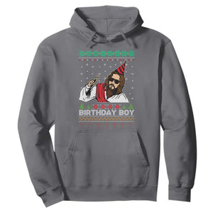 Crhistmas Birthday Boy Jesus Ugly Christmas Hoodie TS10 Charcoal Print Your Wear