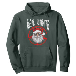 Hail Santa Christmas Hoodie Goth Christmas Horror Lover Gift TS10 Dark Forest Green Print Your Wear