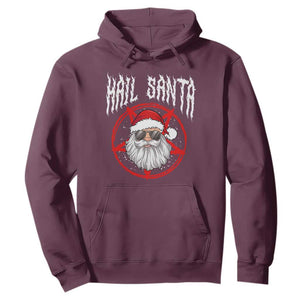 Hail Santa Christmas Hoodie Goth Christmas Horror Lover Gift TS10 Maroon Print Your Wear