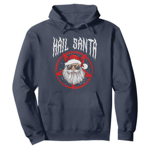 Hail Santa Christmas Hoodie Goth Christmas Horror Lover Gift TS10 Navy Print Your Wear