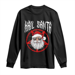 Hail Santa Christmas Long Sleeve Shirt Goth Christmas Horror Lover Gift TS10 Black Print Your Wear