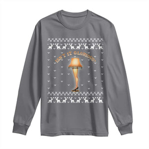 Funny Christmas Movie Long Sleeve Shirt Glorious Leg Lamp Ugly Gift TS10 Charcoal Print Your Wear