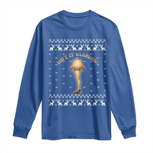 Funny Christmas Movie Long Sleeve Shirt Glorious Leg Lamp Ugly Gift TS10 Royal Blue Print Your Wear