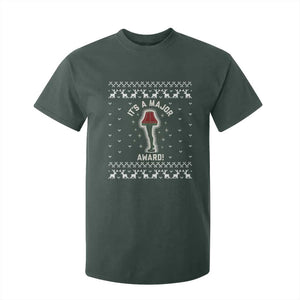 Funny Christmas Movie T Shirt For Kid It's A Major Award Leg Lamp Ugly Gift TS10 Dark Forest Green Print Your Wear