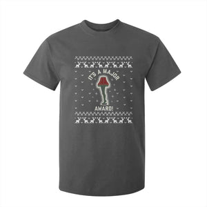 Funny Christmas Movie T Shirt For Kid It's A Major Award Leg Lamp Ugly Gift TS10 Dark Heather Print Your Wear