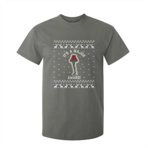 Funny Christmas Movie T Shirt For Kid It's A Major Award Leg Lamp Ugly Gift TS10 Military Green Print Your Wear