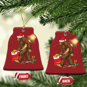 Bigfoot Xmas Christmas Ornament Xmas Movie Sasquatch Lovers TS10 Bell Flake Red Print Your Wear