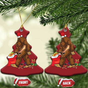 Bigfoot Xmas Christmas Ornament Xmas Movie Sasquatch Lovers TS10 Christmas Tree Red Print Your Wear