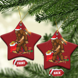 Bigfoot Xmas Christmas Ornament Xmas Movie Sasquatch Lovers TS10 Star Red Print Your Wear