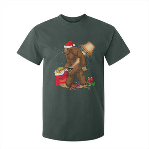 Bigfoot Christmas T Shirt For Kid Xmas Movie Sasquatch Lovers TS10 Dark Forest Green Print Your Wear