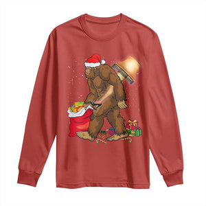 Bigfoot Christmas Long Sleeve Shirt Xmas Movie Sasquatch Lovers TS10 Red Print Your Wear