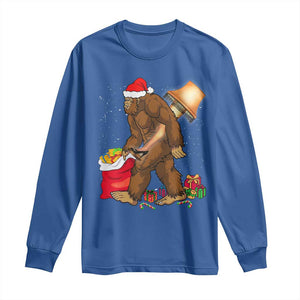 Bigfoot Christmas Long Sleeve Shirt Xmas Movie Sasquatch Lovers TS10 Royal Blue Print Your Wear