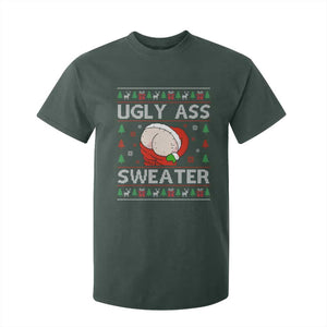 Funny Santa Christmas T Shirt For Kid Ugly Ass XMas Elephant Gift for Him TS10 Dark Forest Green Print Your Wear