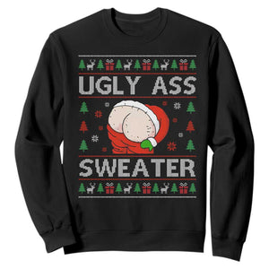 Funny Santa Christmas Sweatshirt Ugly Ass XMas Elephant Gift for Him TS10 Black Print Your Wear