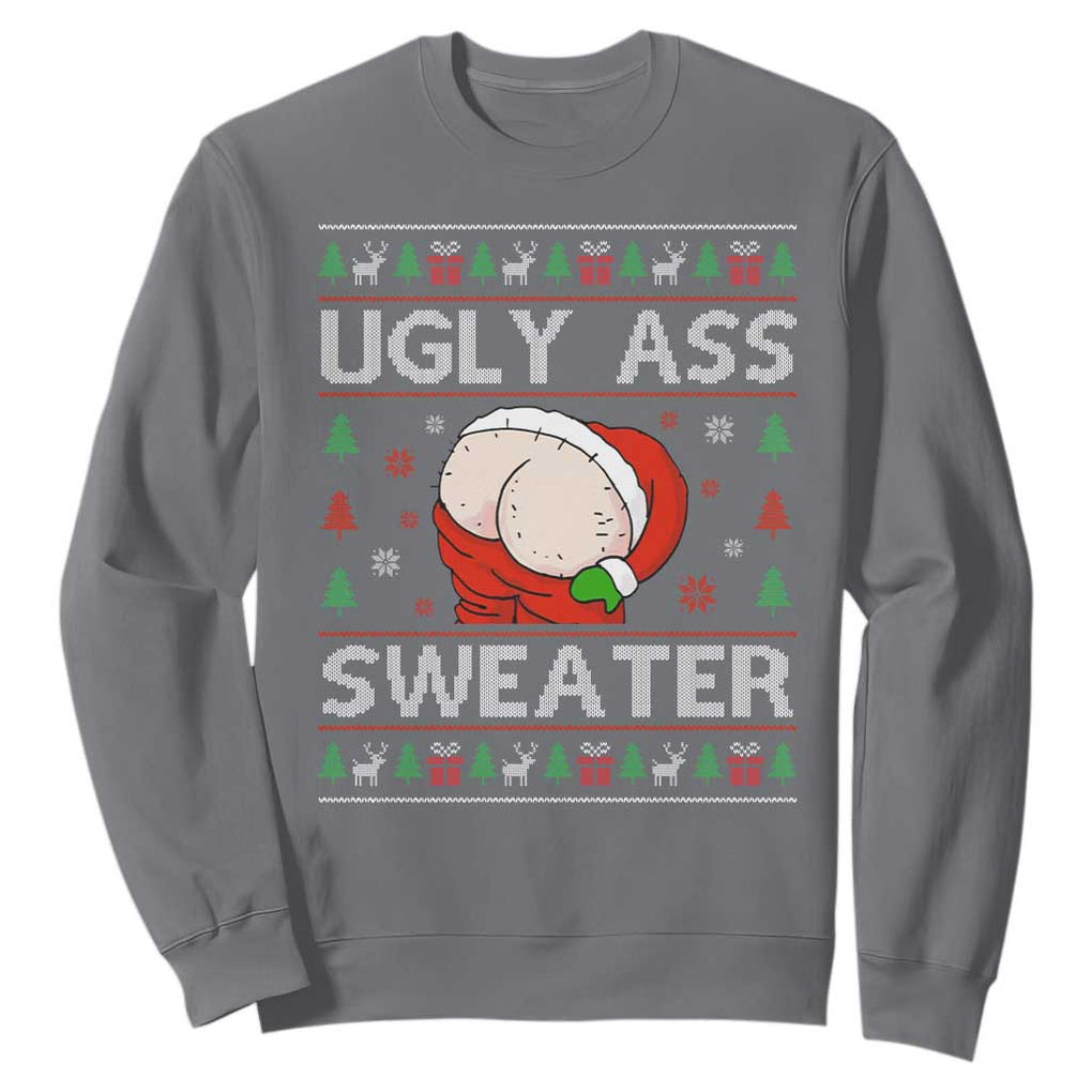 Funny Santa Christmas Sweatshirt Ugly Ass XMas Elephant Gift for Him TS10 Charcoal Print Your Wear